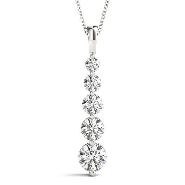 14K White Gold Lab Grown Diamond Necklace With 1.65 TCW Diamond (Lab Grown VS-SI1, E/F/G)