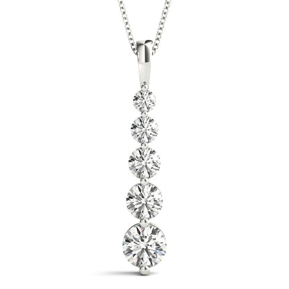 14K White Gold Lab Grown Diamond Necklace With 1.65 TCW Diamond (Lab Grown VS-SI1, E/F/G)