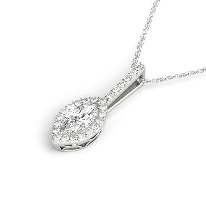 14K White Gold Lab Grown Diamond Necklace With 0.67 TCW Diamond (Lab Grown VS-SI1, E/F/G)