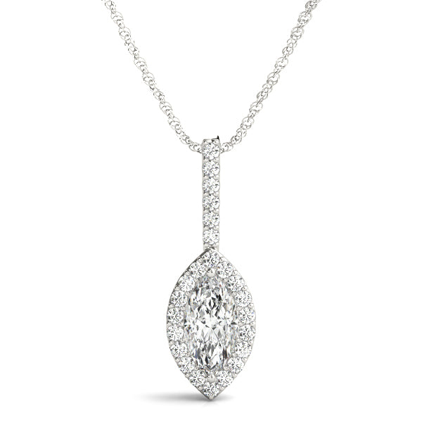 14K White Gold Lab Grown Diamond Necklace With 0.67 TCW Diamond (Lab Grown VS-SI1, E/F/G)