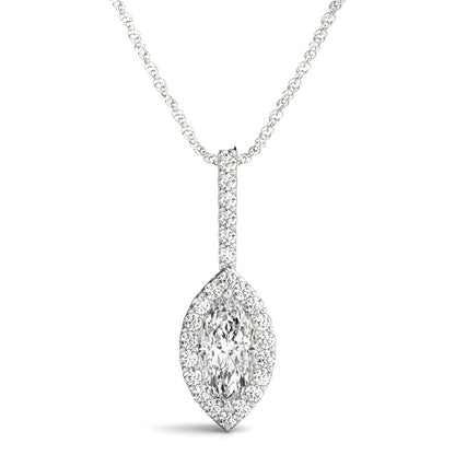 14K White Gold Lab Grown Diamond Necklace With 0.67 TCW Diamond (Lab Grown VS-SI1, E/F/G)