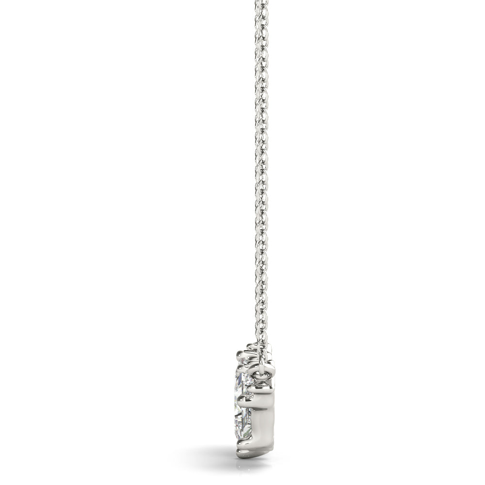14K White Gold Lab Grown Diamond Necklace With 0.58 TCW Diamond (Lab Grown VS-SI1, E/F/G)