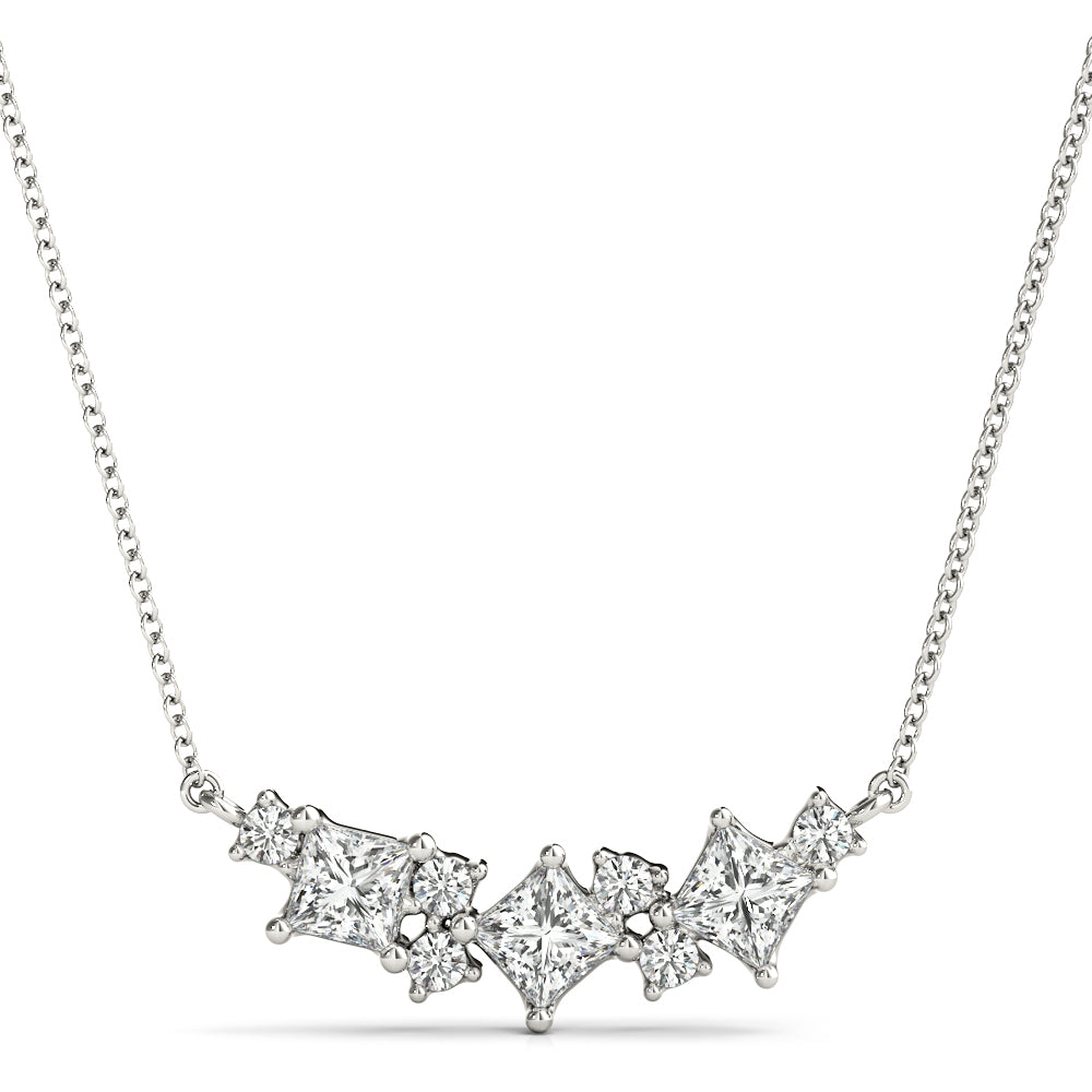 14K White Gold Lab Grown Diamond Necklace With 0.58 TCW Diamond (Lab Grown VS-SI1, E/F/G)