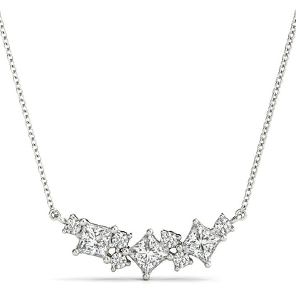 14K White Gold Lab Grown Diamond Necklace With 0.58 TCW Diamond (Lab Grown VS-SI1, E/F/G)
