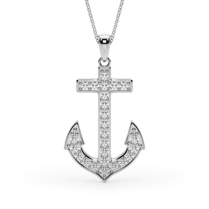 14K White Gold Lab Grown Diamond Necklace With 0.37 TCW Diamond (Lab Grown VS-SI1, E/F/G)