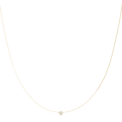 14K Yellow Gold Lab Grown Diamond Necklace With 0.25 TCW Diamond (Lab Grown VS-SI1, E/F/G)
