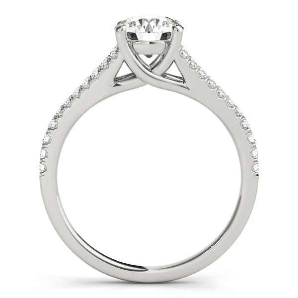 14K White Gold Engagement Rings Multirow With 0.14 TCW Diamond (Lab Grown VS-SI1, E/F/G)