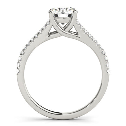 14K White Gold Engagement Rings Multirow With 0.14 TCW Diamond (Lab Grown VS-SI1, E/F/G)
