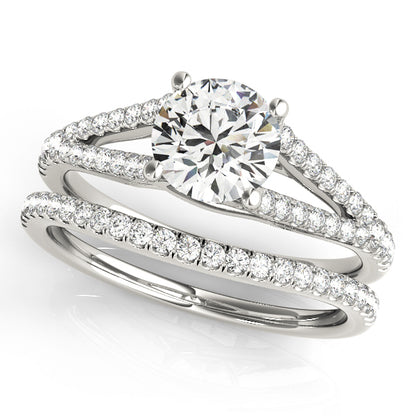 14K White Gold Engagement Rings Multirow With 0.14 TCW Diamond (Lab Grown VS-SI1, E/F/G)