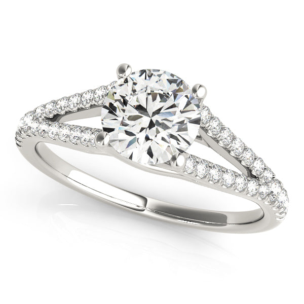 14K White Gold Engagement Rings Multirow With 0.14 TCW Diamond (Lab Grown VS-SI1, E/F/G)