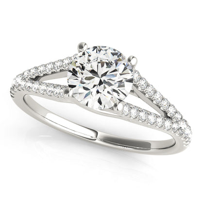 14K White Gold Engagement Rings Multirow With 0.14 TCW Diamond (Lab Grown VS-SI1, E/F/G)