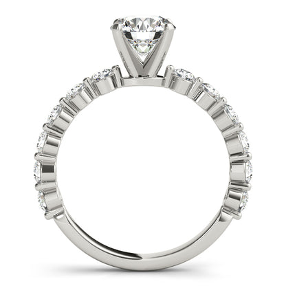 14K White Gold Single Prong Engagement Ring With 0.36 TCW Diamond (Lab Grown VS-SI1, E/F/G)