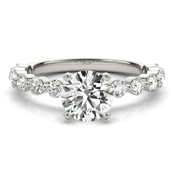 14K White Gold Single Prong Engagement Ring With 0.36 TCW Diamond (Lab Grown VS-SI1, E/F/G)