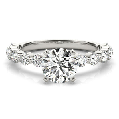 14K White Gold Single Prong Engagement Ring With 0.36 TCW Diamond (Lab Grown VS-SI1, E/F/G)