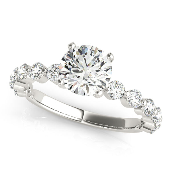 14K White Gold Single Prong Engagement Ring With 0.36 TCW Diamond (Lab Grown VS-SI1, E/F/G)