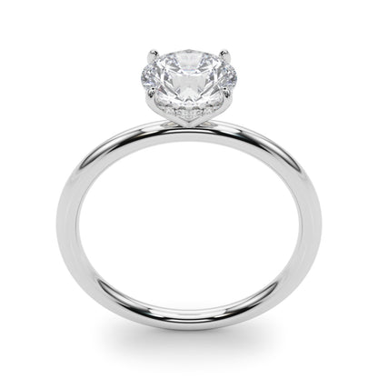 14K White Gold Engagement Ring Round Center With 3.08 TCW Diamond (Lab Grown VS-SI1, E/F/G)