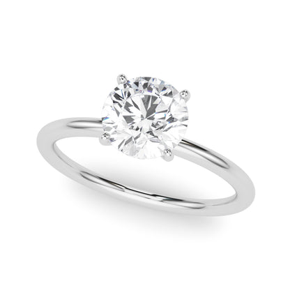 14K White Gold Engagement Ring Round Center With 3.08 TCW Diamond (Lab Grown VS-SI1, E/F/G)