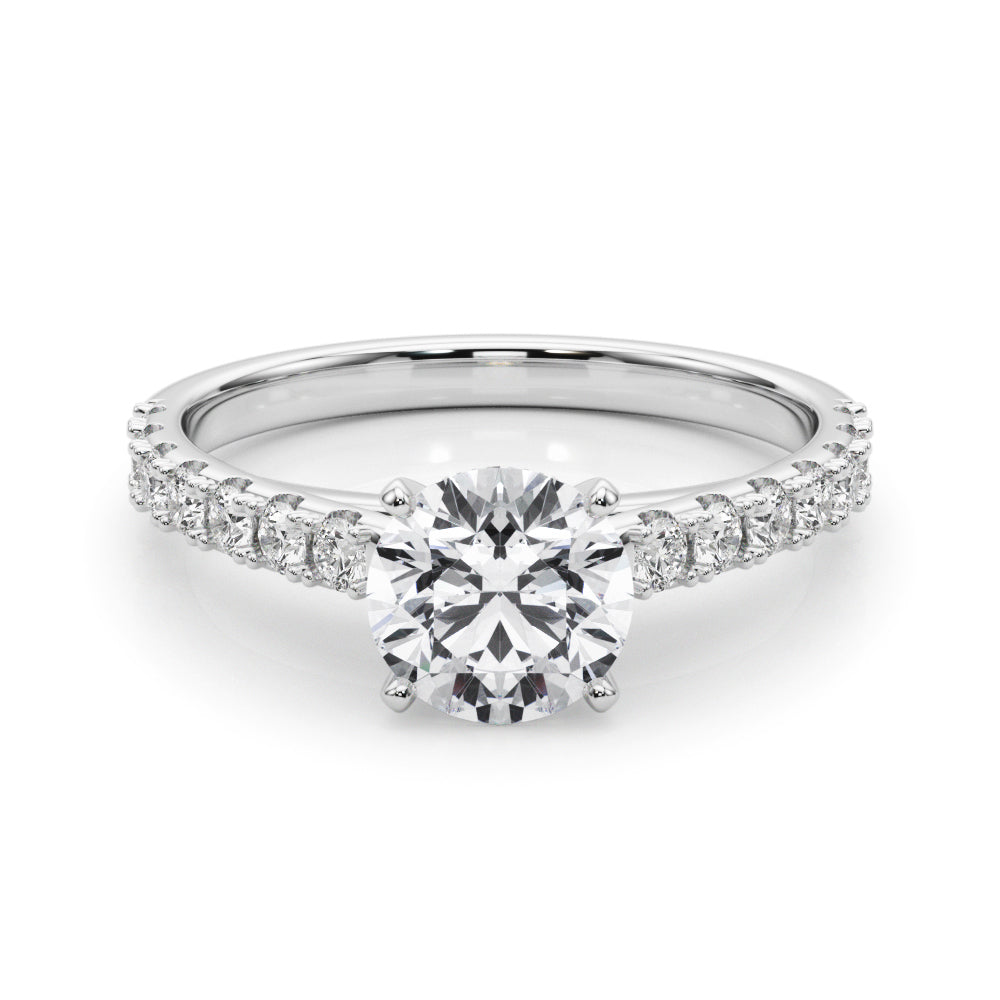14K White Gold Remount Ring With 0.42 TCW Diamond (Lab Grown VS-SI1, E/F/G)
