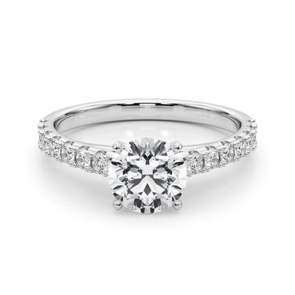 14K White Gold Remount Ring With 0.42 TCW Diamond (Lab Grown VS-SI1, E/F/G)