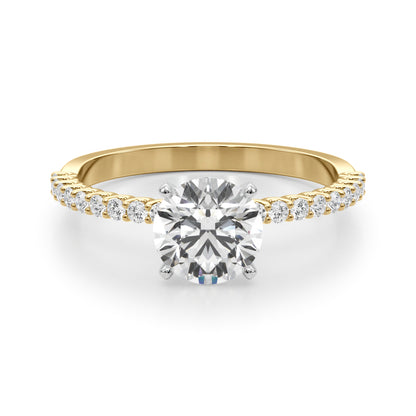 14K White Gold Engagement Ring With 1.76 TCW Diamond (Lab Grown VS-SI1, E/F/G)