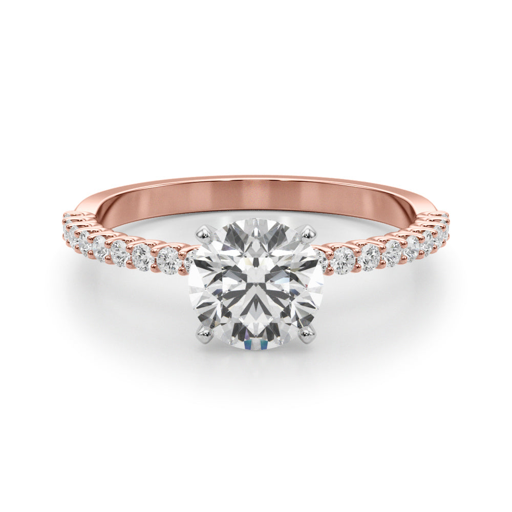 14K White Gold Engagement Ring With 1.76 TCW Diamond (Lab Grown VS-SI1, E/F/G)