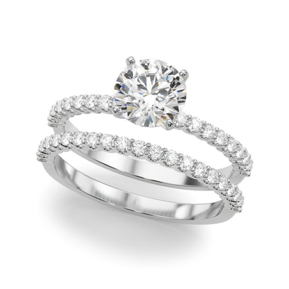 14K White Gold Engagement Ring With 1.76 TCW Diamond (Lab Grown VS-SI1, E/F/G)