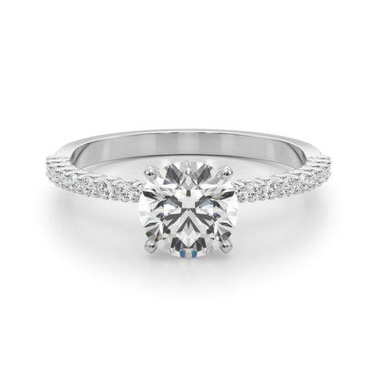14K White Gold Engagement Ring With 1.76 TCW Diamond (Lab Grown VS-SI1, E/F/G)