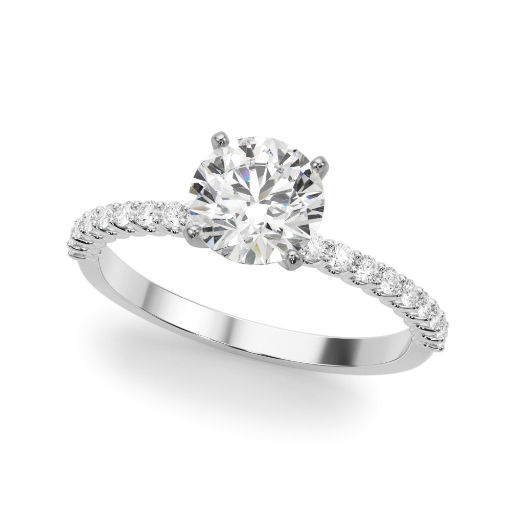 14K White Gold Engagement Ring With 1.76 TCW Diamond (Lab Grown VS-SI1, E/F/G)