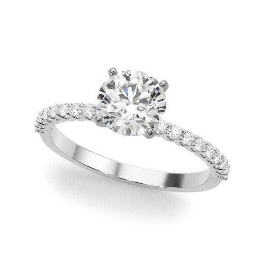 14K White Gold Engagement Ring With 1.76 TCW Diamond (Lab Grown VS-SI1, E/F/G)