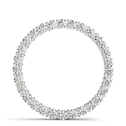 14K White Gold Pendants Circle With 1.80 TCW Diamond (Lab Grown VS-SI1, E/F/G)