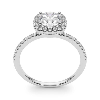 14K White Gold Engagement Rings Halo Round With 1.78 TCW Diamond (Lab Grown VS-SI1, E/F/G)