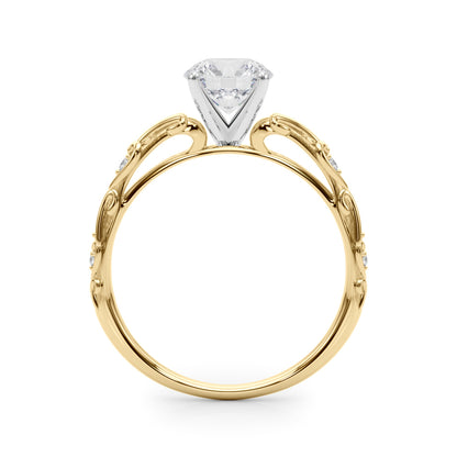 14K Yellow Gold Engagement Ring With 0.03 TCW Diamond (Lab Grown VS-SI1, E/F/G)