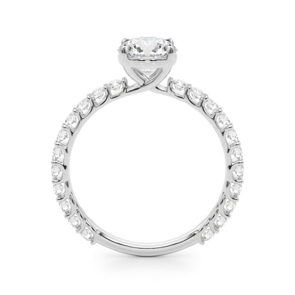 14K White Gold Engagement Rings With 2.16 TCW Diamond (Lab Grown VS-SI1, E/F/G)