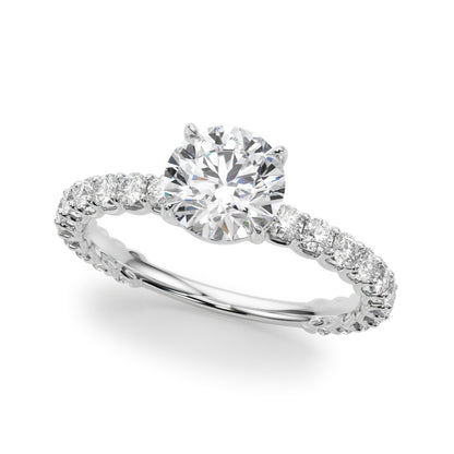 14K White Gold Engagement Rings With 2.16 TCW Diamond (Lab Grown VS-SI1, E/F/G)