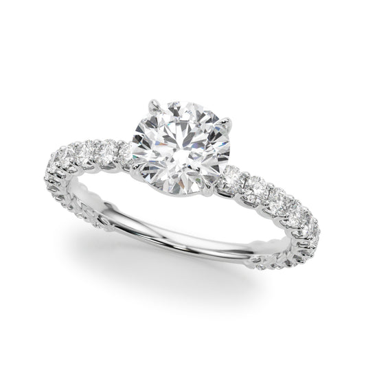 14K White Gold Engagement Rings With 2.16 TCW Diamond (Lab Grown VS-SI1, E/F/G)