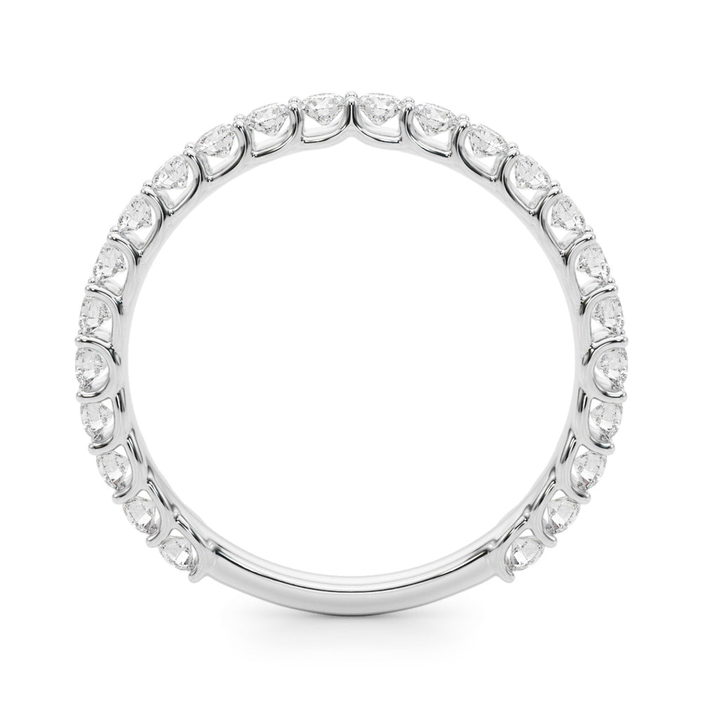 14K White Gold Wedding Band With 0.72 TCW Diamond (Lab Grown VS-SI1, E/F/G)