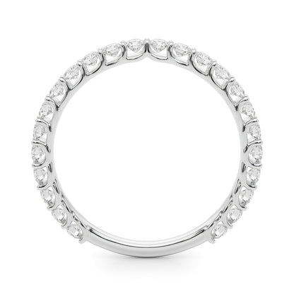 14K White Gold Wedding Band With 0.72 TCW Diamond (Lab Grown VS-SI1, E/F/G)