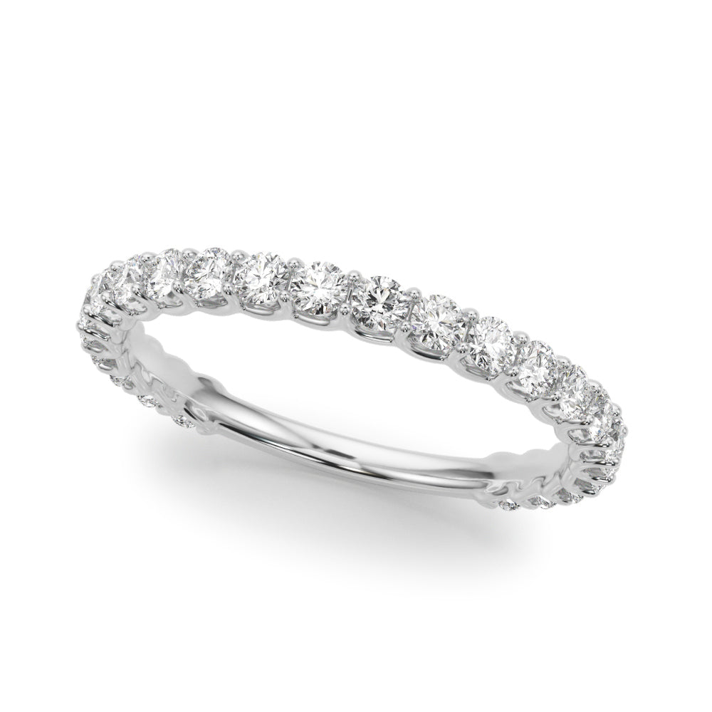 14K White Gold Wedding Band With 0.72 TCW Diamond (Lab Grown VS-SI1, E/F/G)