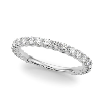 14K White Gold Wedding Band With 0.72 TCW Diamond (Lab Grown VS-SI1, E/F/G)