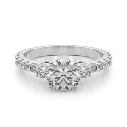14K White Gold Remount Ring With 0.58 TCW Diamond (Lab Grown VS-SI1, E/F/G)