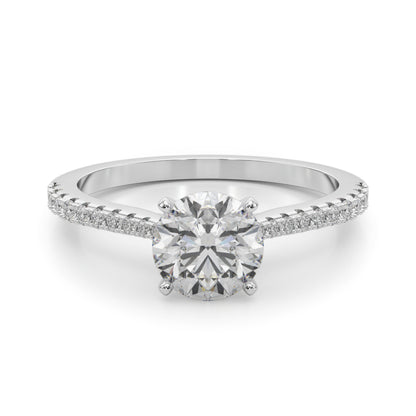 14K White Gold Remount Ring With 0.21 TCW Diamond (Lab Grown VS-SI1, E/F/G)