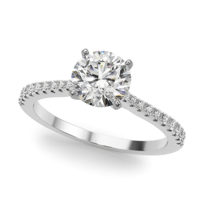14K White Gold Remount Ring With 0.21 TCW Diamond (Lab Grown VS-SI1, E/F/G)