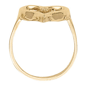 14K White Gold Diamond Fashion Heart Rings With 0.02 TCW Diamond (Lab Grown VS-SI1, E/F/G)