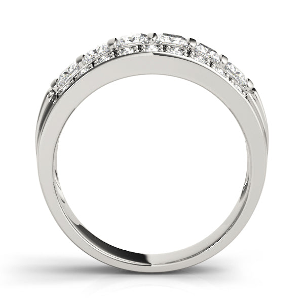 14K White Gold Wedding Bands Fancy Shape Princess With 0.87 TCW Diamond (Lab Grown VS-SI1, E/F/G)