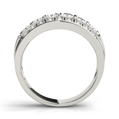 14K White Gold Wedding Bands Fancy Shape Princess With 0.87 TCW Diamond (Lab Grown VS-SI1, E/F/G)