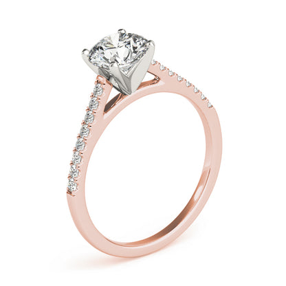 14K Rose Gold Engagement Ring With 0.16 TCW Diamond (Lab Grown VS-SI1, E/F/G)