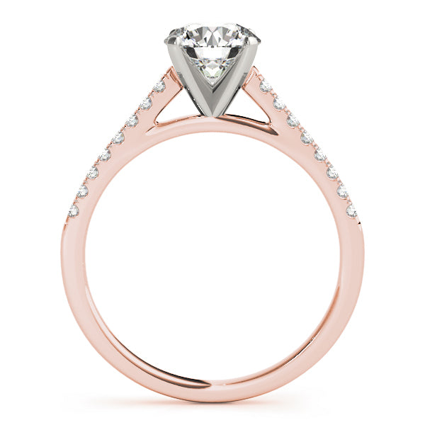 14K Rose Gold Engagement Ring With 0.16 TCW Diamond (Lab Grown VS-SI1, E/F/G)