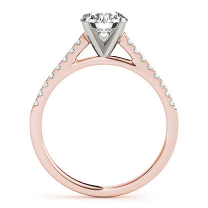 14K Rose Gold Engagement Ring With 0.16 TCW Diamond (Lab Grown VS-SI1, E/F/G)