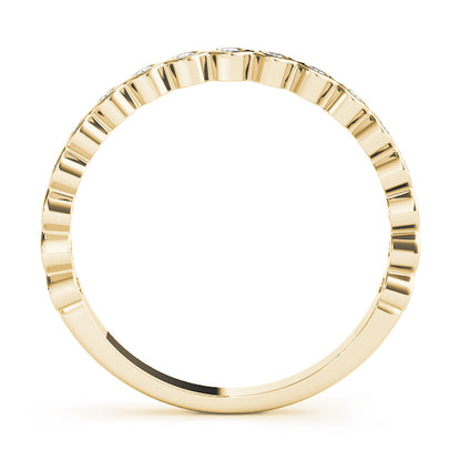 14K Yellow Gold Stackable Ring With 0.12 TCW Diamond (Lab Grown VS-SI1, E/F/G)