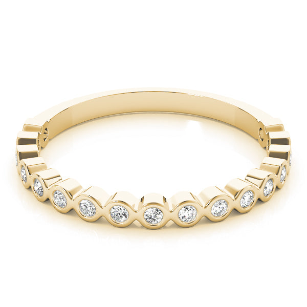 14K Yellow Gold Stackable Ring With 0.12 TCW Diamond (Lab Grown VS-SI1, E/F/G)